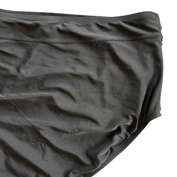 Kona Sol Tankini 2X Green Leopard Print Black High Waisted Coverage - Picture 16 of 16